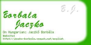 borbala jaczko business card