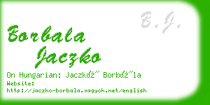 borbala jaczko business card